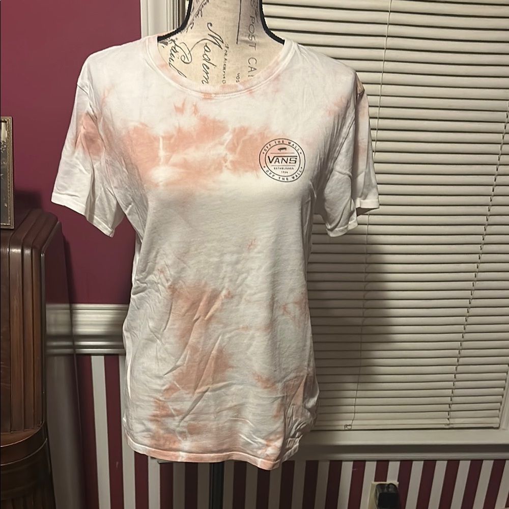 Vans Orange and White Relaxed Short Sleeve Tee